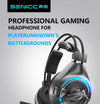 Senicc A6 USB Gaming Headset – Noise Cancelling Headphones with Mic & LED Lights (High Quality Sound)
